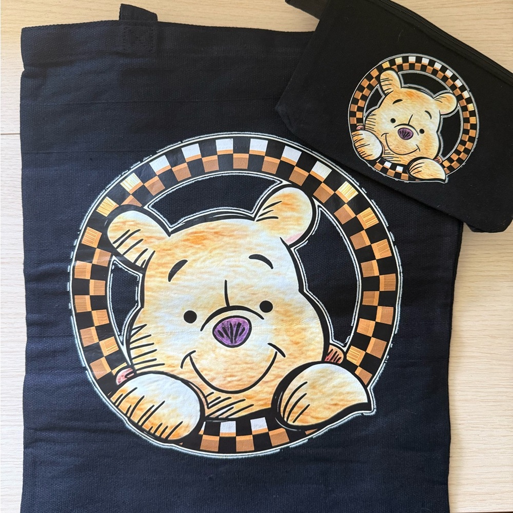 Black Winnie the Pooh Tote Bag Set